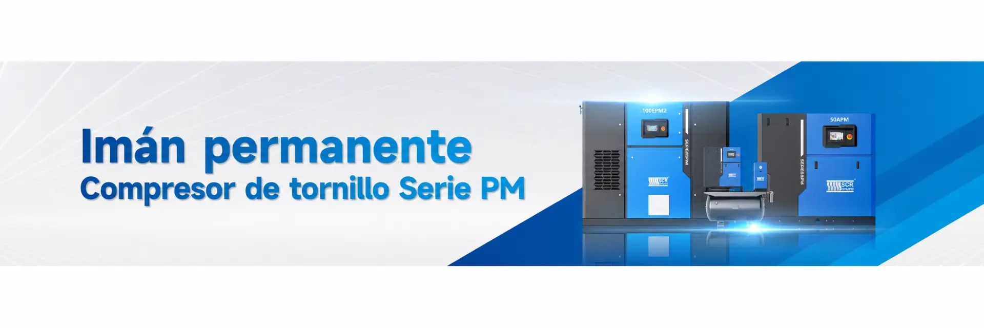 Compresores de tornillo de frecuencia variable con imanes permanentes y lubricación interna de la serie PM